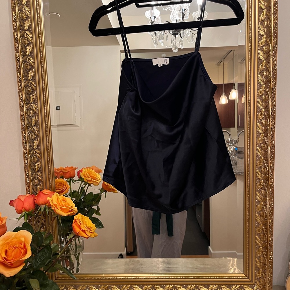 Satin Navy Tank from Anthropologie